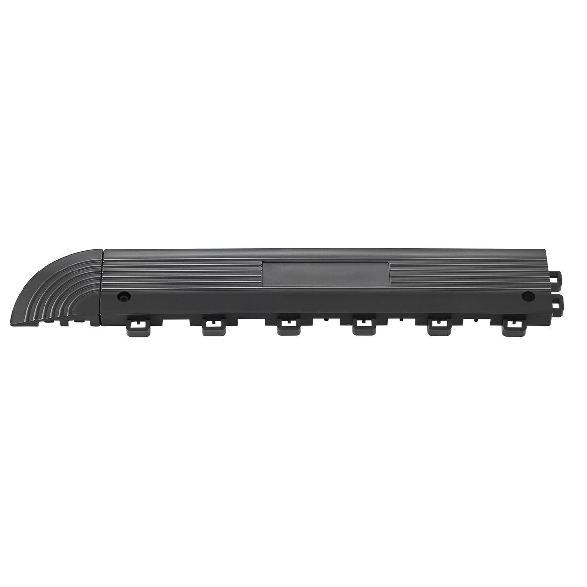 Transition Edge Kit, 11-Piece, Durable PP Interlocking Modular Garage Floor Edging, Easy Installation, Edge Protection for Wet Area Restaurant, Only Compatible with Drainage Mats, Black