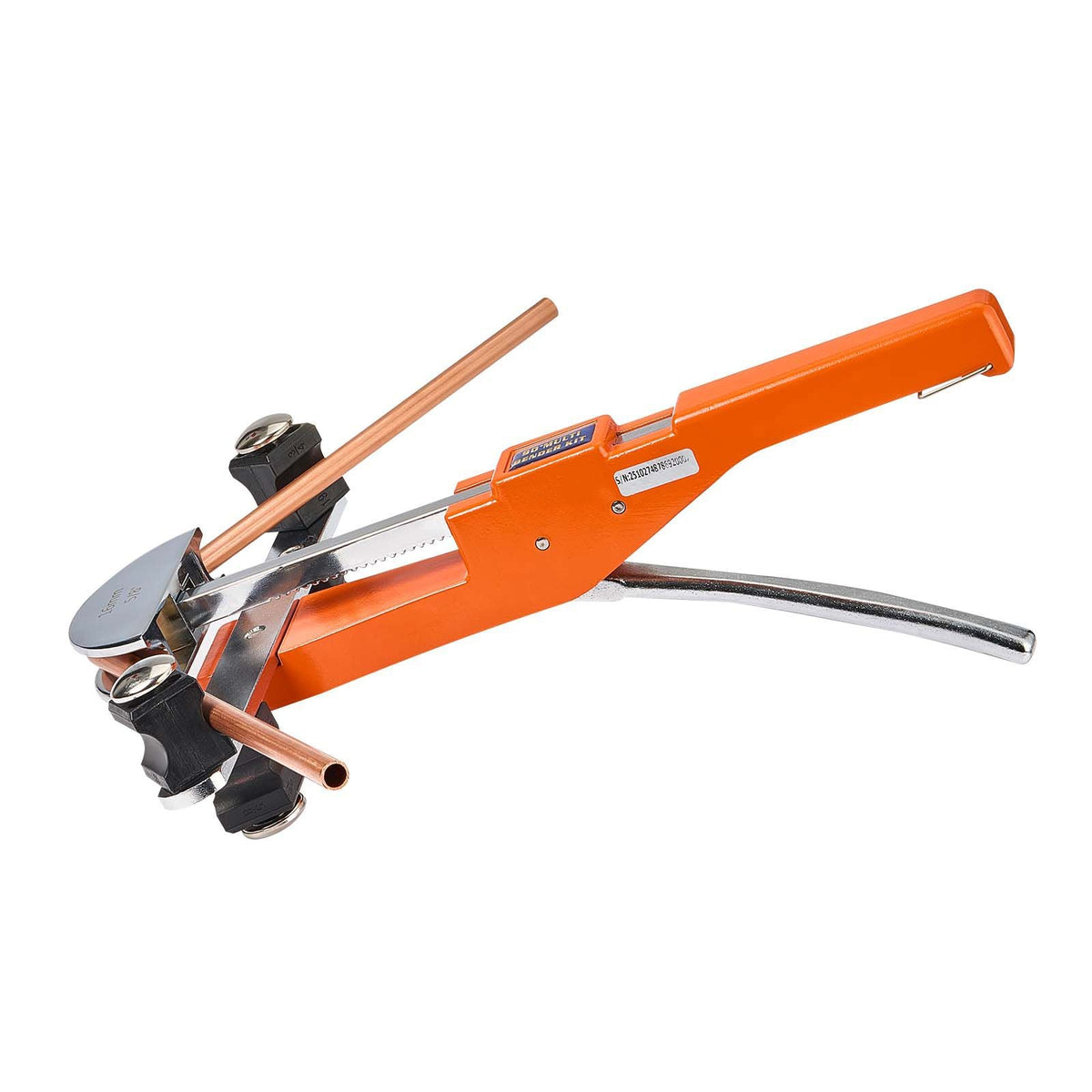 Tubing Bender Kit, 1/4 to 7/8 Inch, Compact Ratcheting Tube Pipe Bender, Forward/Reverse Hand Bending Tool, with 7 Aluminium Alloy Dies, for Copper HVAC Air Conditioning Refrigeration Repair