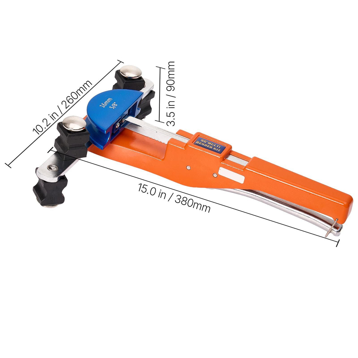 Tubing Bender Kit, 1/4 to 7/8 Inch, Compact Ratcheting Tube Pipe Bender, Forward/Reverse Hand Bending Tool, with 7 Color Aluminium Alloy Dies, for Copper HVAC Air Conditioning Refrigeration