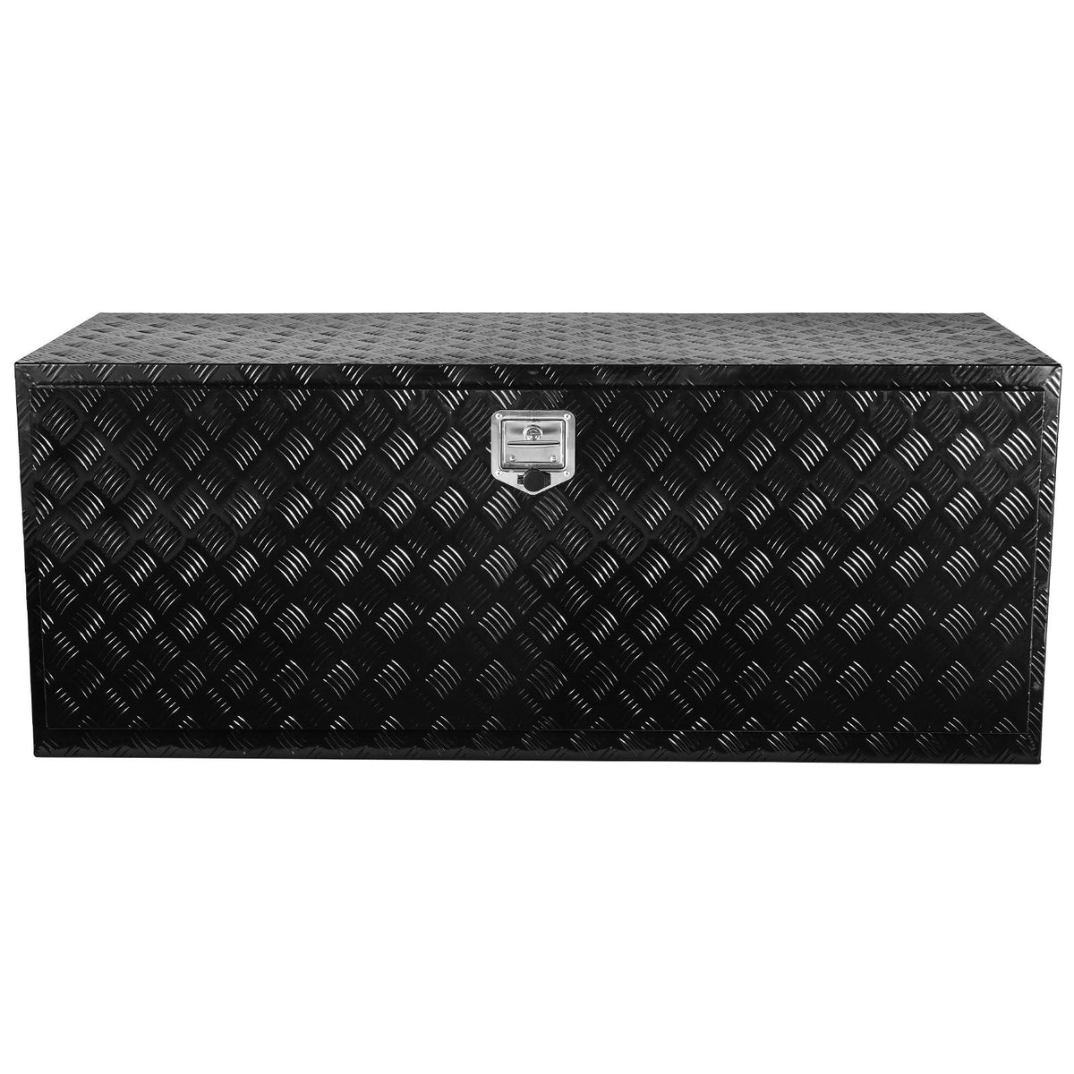 Underbody Truck Box, 60" x 24" x 24" Pickup Storage Box, Heavy Duty Aluminum Diamond Plate Tool Box with Lock and Keys, Waterproof Trailer Storage Box with T-Handle Latch for Truck, Van, Trailer