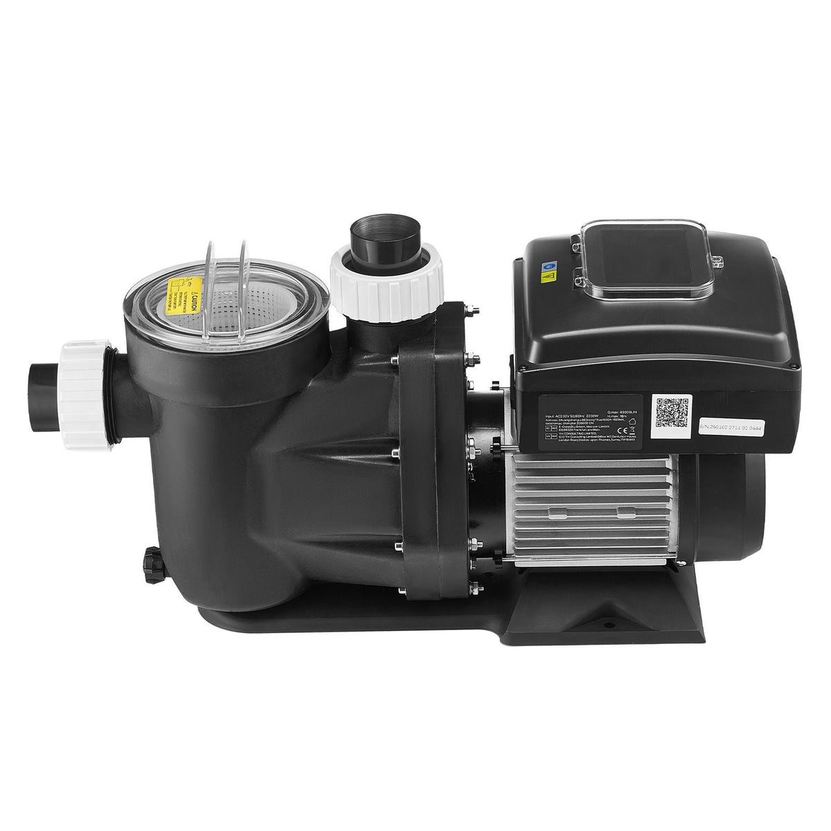 Variable Speed Pool Pump, 3 HP, AC 220-240V, 190 GPM, In/Above Swimming Pool Pump with Filter Basket, Powerful Self Priming, Programmable Timer, for Inground and Above Ground Swimming Pool