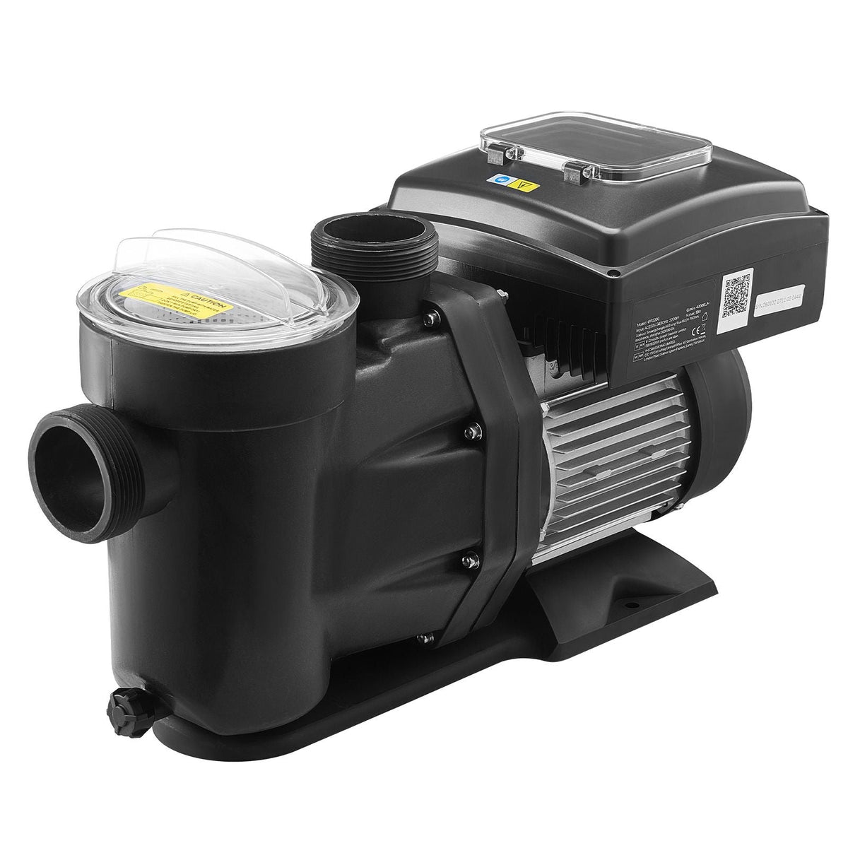 Variable Speed Pool Pump, 3 HP, AC 220-240V, 190 GPM, In/Above Swimming Pool Pump with Filter Basket, Powerful Self Priming, Programmable Timer, for Inground and Above Ground Swimming Pool