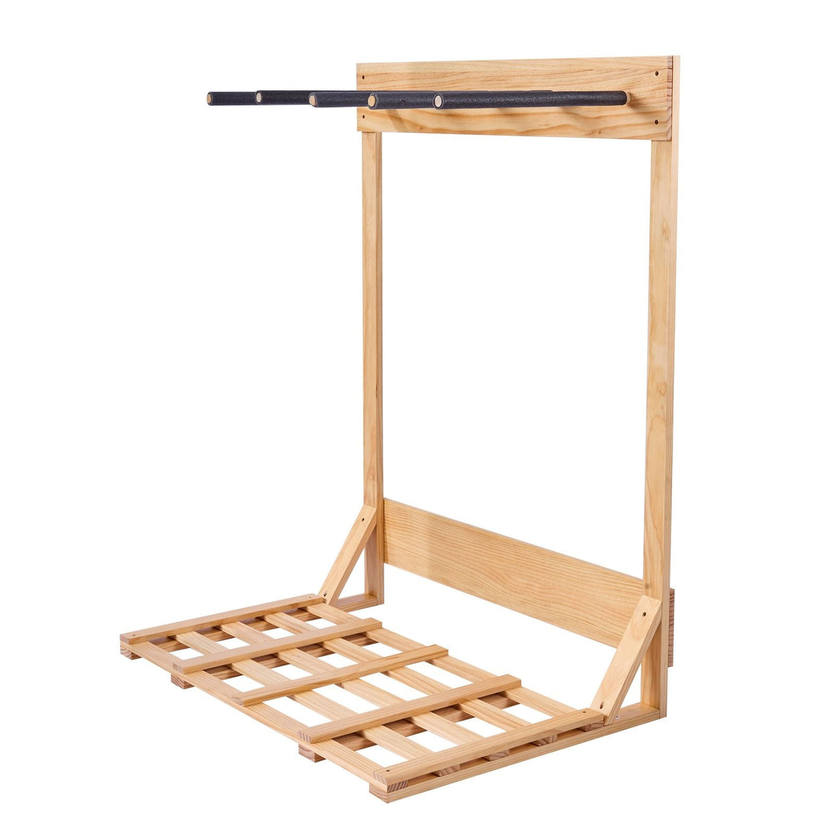 Vertical Surfboard Stand, 4 Tiers Wooden Surfboard Rack for Storage and Display, Freestanding Board Stand Organizer, Surf Board Holder for Wakeboards, Snowboards, Kiteboards, Shortboard, Skis
