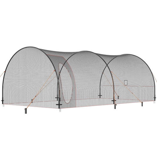 Baseball Batting Cage, Softball and Baseball Batting Cage Net and Frame, Practice Portable Cage Net with Carry Bag, Heavy Duty Enclosed Pitching Cage, for Backyard Batting Hitting Training, 22FT