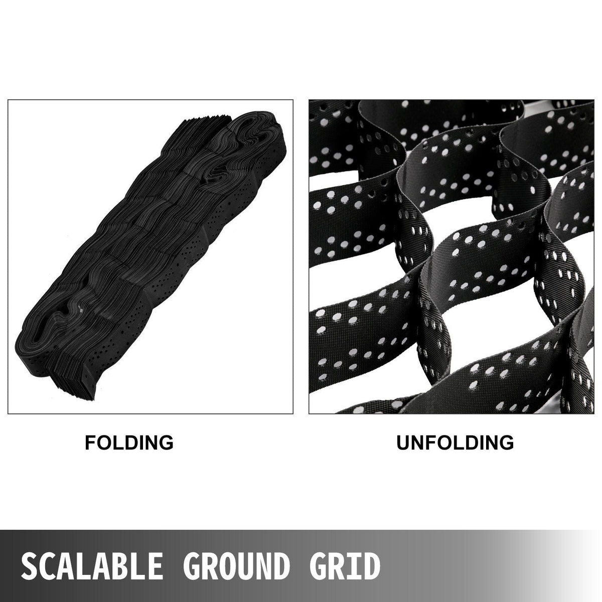 Geo Grid Ground Grid 9x17 ft, Geo Cell Grid 4 Inch Thick, Gravel Grid HDPE Material, Ground Stabilization Grid 1885 LBS Per Sq, Tensile Strength Gravel Ground Grid for Slope Driveways, Garden