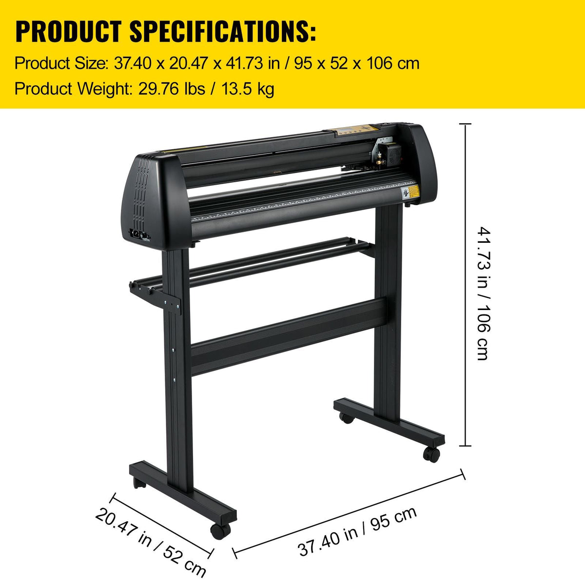 Vinyl Cutter Machine, 28 Inch Paper Feed Cutting Plotter Bundle, Adjustable Force & Speed Vinyl Printer, LCD Display Windows Compatible Sign Making kit with Signmaster Software, Supplies, 3 Blad