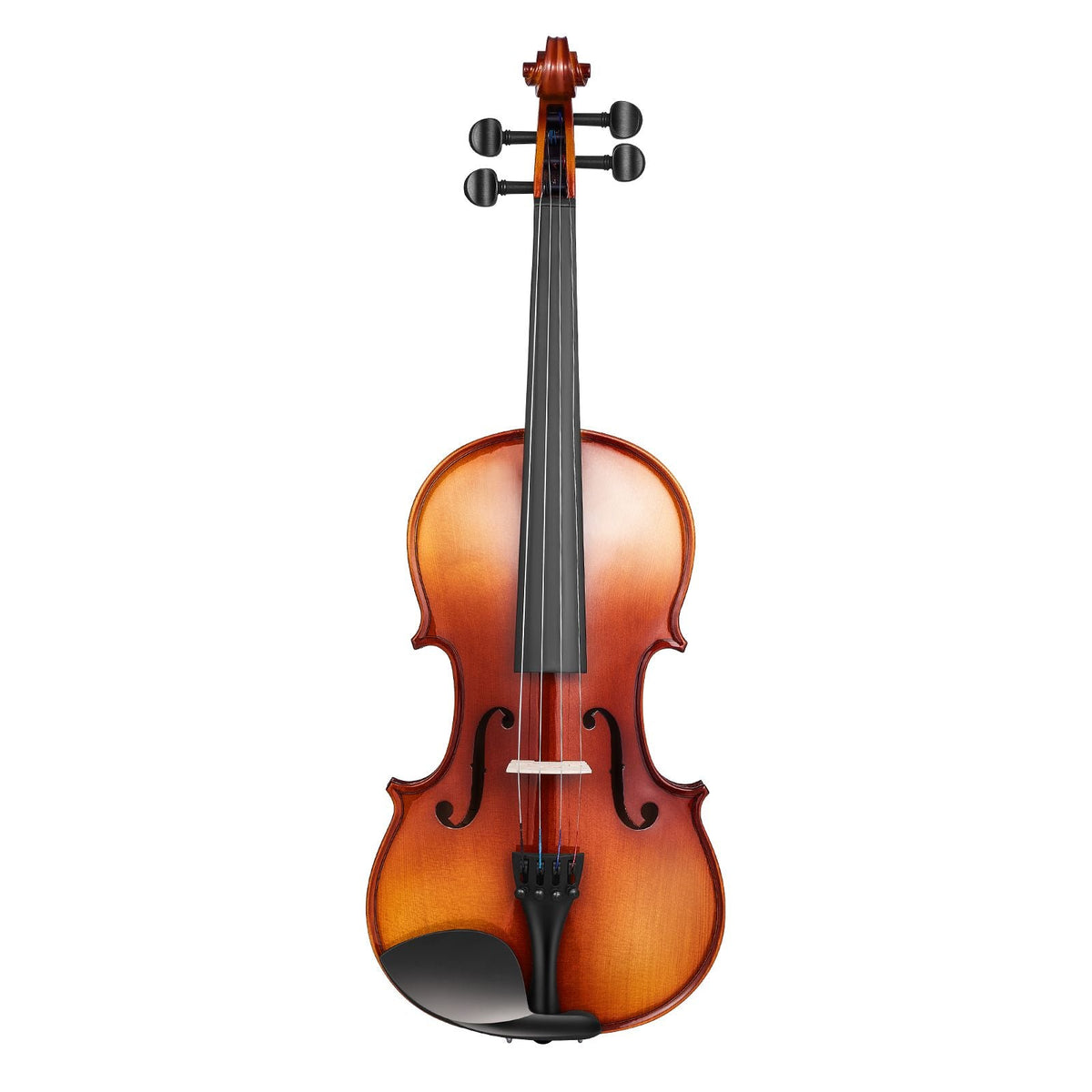 Violin 4/4 Full Size for Adults, Violin Fiddle Set for Beginners Student with Hard Case,Rosin, Bow,Shoulder Rest,Bridge,Extra Strings,Professional Solidwood Instrument (Glossy Brown Patterned)