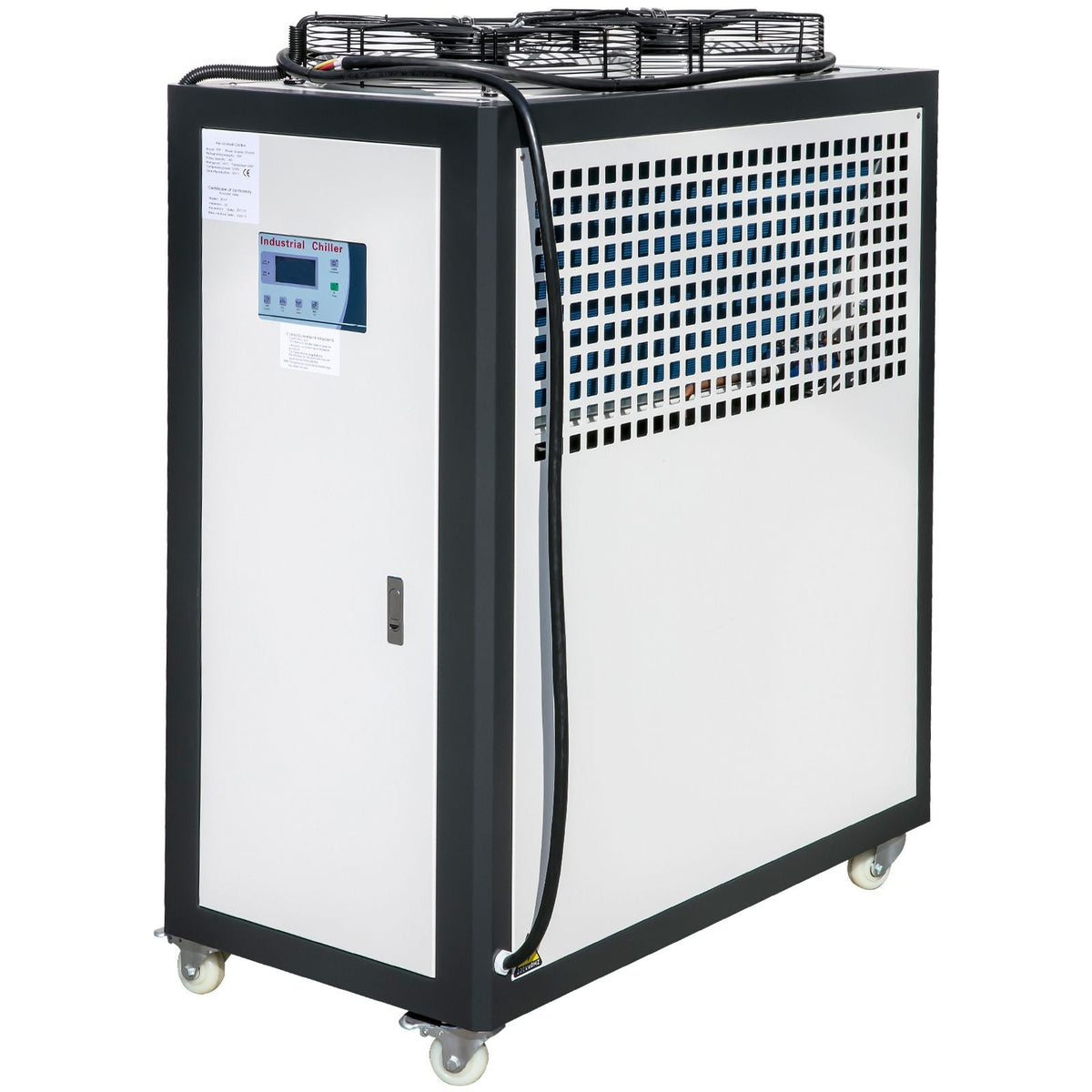 Water Chiller 15Ton, Capacity Industrial Chiller 15Hp, Air-Cooled Water Chiller, Finned Condenser, with Micro-Computer Control, Stainless Steel Water Tank Chiller Machine for Cooling Water