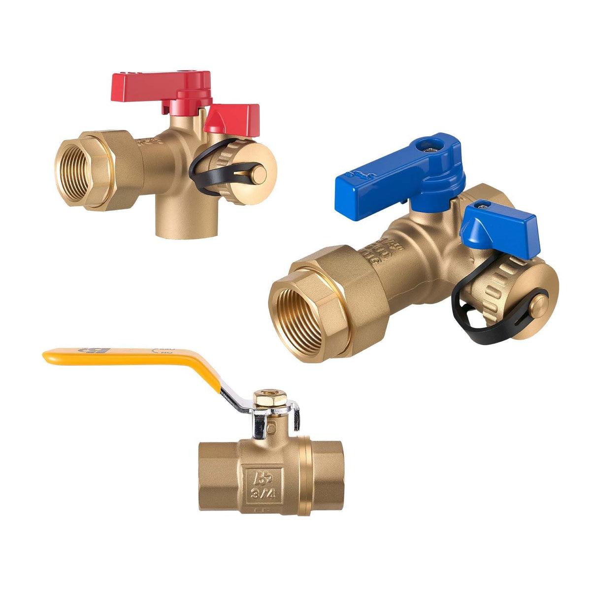 Water Heater Kit, 3/4 Inch Cold & Hot Water Plumbing Repair Kit with 600 WOG Isolation Valves, Pressure Relief Valve, Ball Valve, Gas Hose, Compatible with Most Tankless Waters Heater Brands