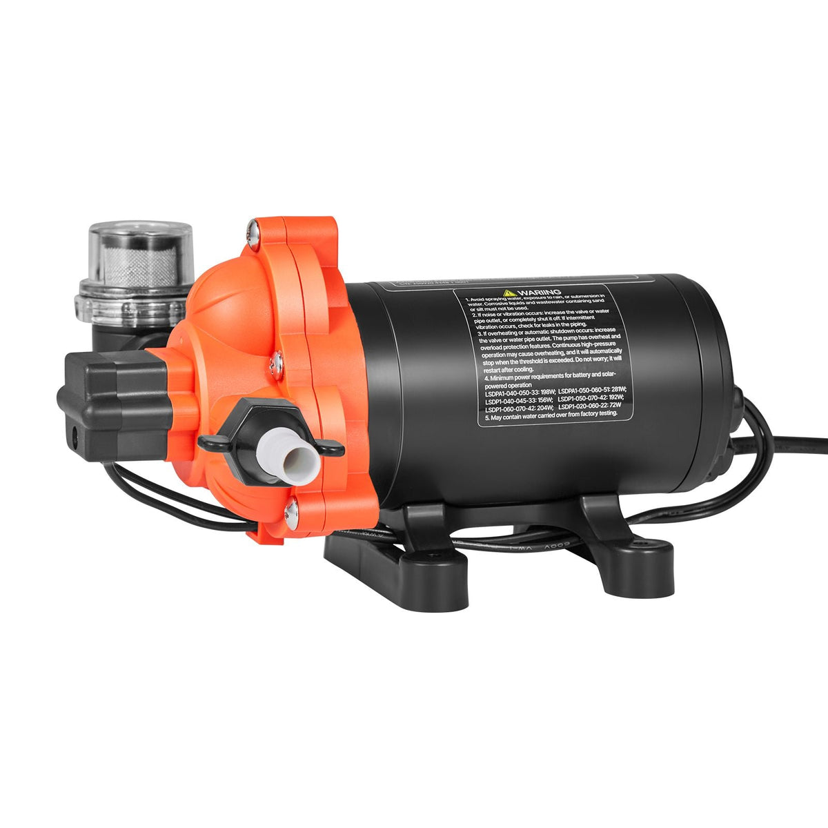 Water Pressure Pump, 110V AC 4 GPM, 3-Chamber On Demand Electric Diaphragm Water Transfer Pump, 45 PSI Max Pressure, Automatic Pressure Switch, for Home Kitchen Garden Irrigation Car Washing