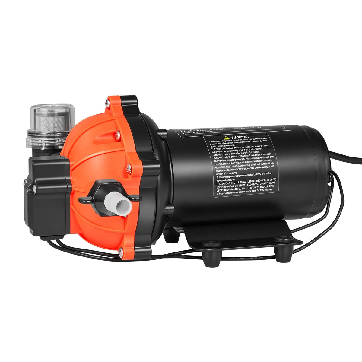 Water Pressure Pump, 110V AC 5 GPM, 5-Chamber On Demand Electric Diaphragm Water Transfer Pump, 60 PSI Max Pressure, Automatic Pressure Switch, for Home Kitchen Garden Irrigation Car Washing