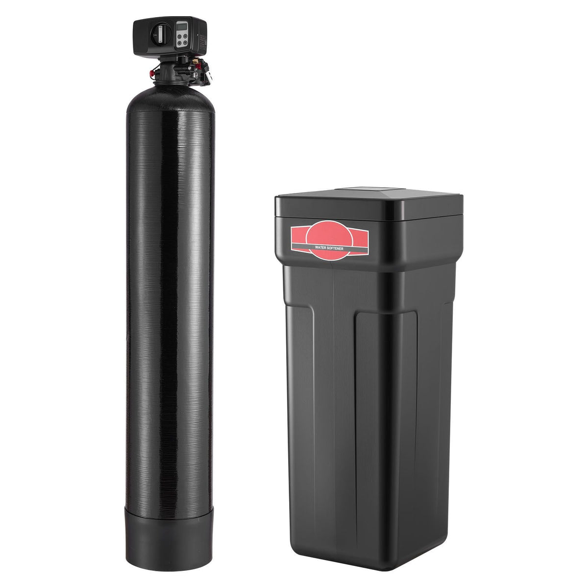 Water Softener, 64,000 Grains Whole House Water Softener System, with Automatic Digital Control Head, Bypass Valve, Reduce Hardness and Minerals, Improve Water Quality, for 5-6 Bathrooms