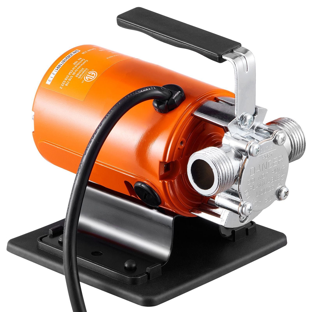 Water Transfer Pump, 120V AC 360 GPH 1/10 HP, Portable Electric Utility Pump with 6 ft Suction Hose Kit, Carbon Brushes, Impeller, Suction Strainer, for Garden, Rain Barrel, Pool, Pond, Aquarium