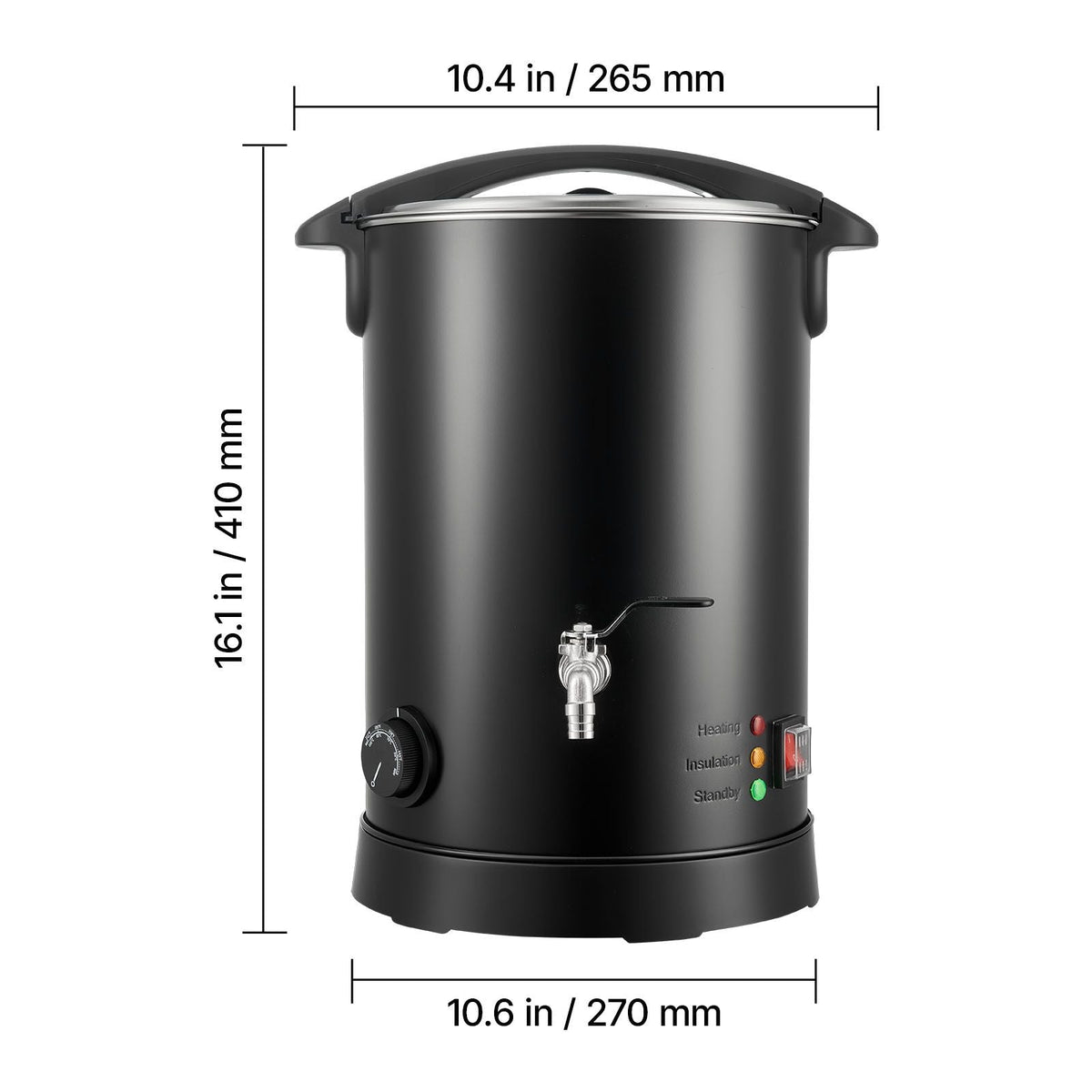 Wax Melter for Candle Making, 10.6 Qts, Fast and Even Heating, with Easy Pour Spout and Temperature Control, Hourglass Base for Non-Stick Smooth Flow, Wax Melting Pot for Making Candles Soaps