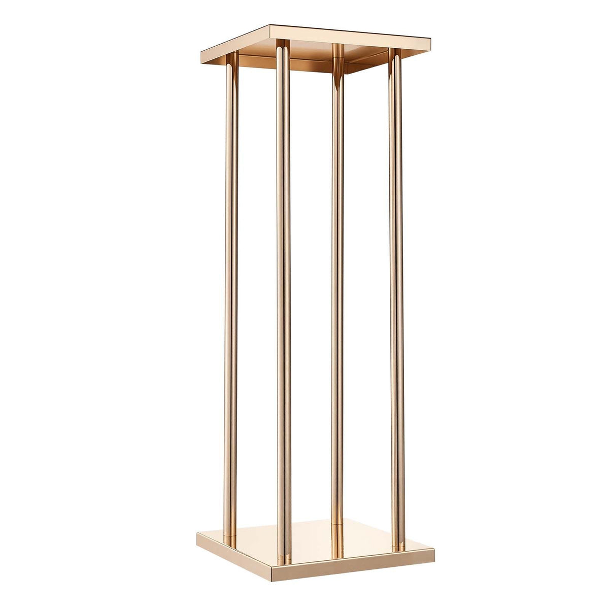 Wedding Flower Stand, 10PCS 23.62-inch Column Flower Stand, Floral Stands with Metal Laminate, Cylindrical Cubic Floral Display Rack for Wedding, Party, Birthday, Home, Gold Centerpiece Stands