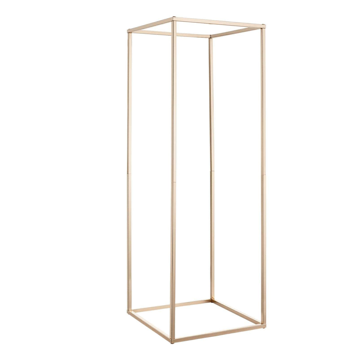 Wedding Flower Stand, 10PCS 31.5-inch Column Flower Stand, Floral Stands with Hidden Screw, Rectangular Cubic Floral Display Rack for Wedding, Party, Birthday, Home, Gold Centerpiece Stands
