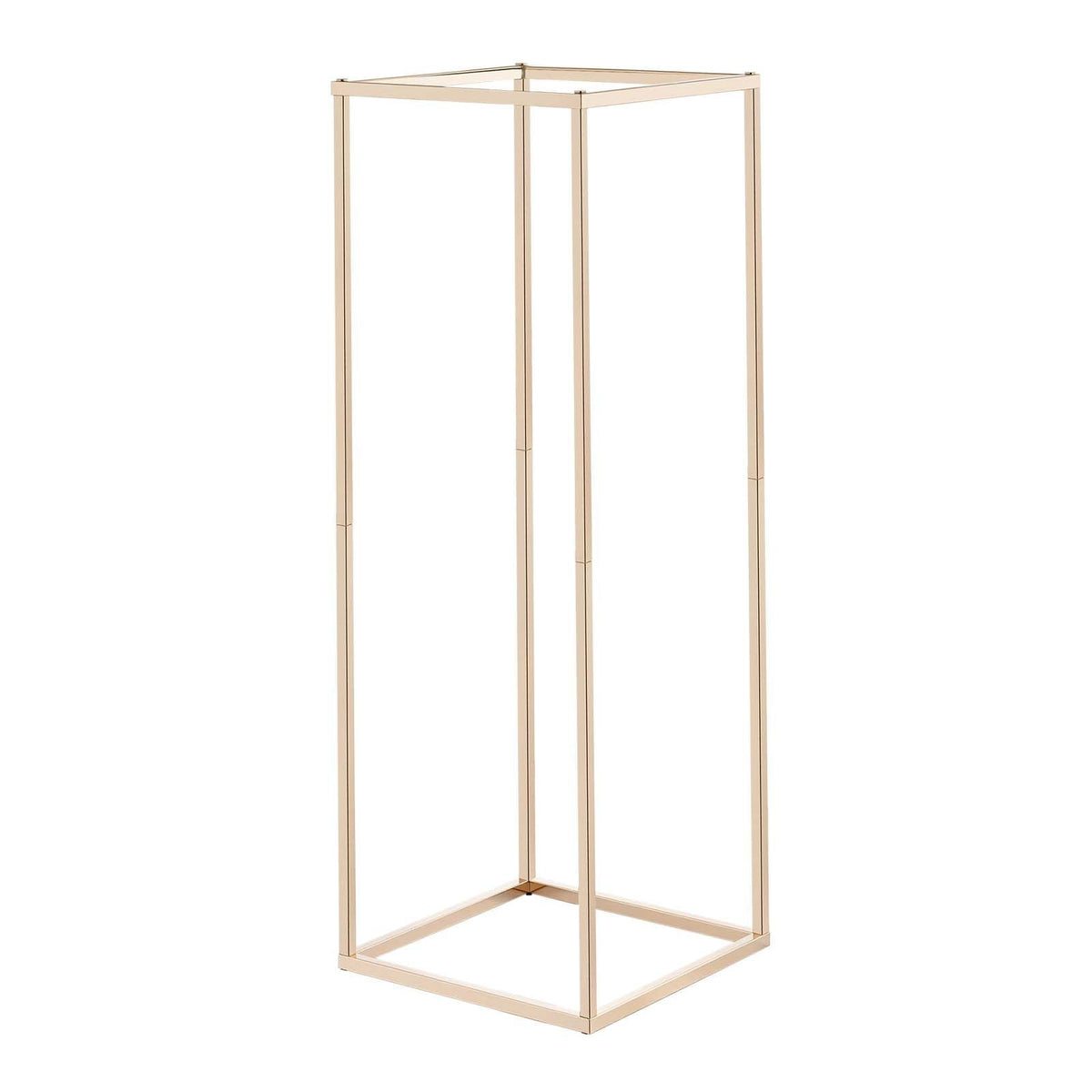 Wedding Flower Stand, 10PCS 31.5-inch Column Flower Stand, Floral Stands with Hidden Screw, Rectangular Cubic Floral Display Rack for Wedding, Party, Birthday, Home, Gold Centerpiece Stands