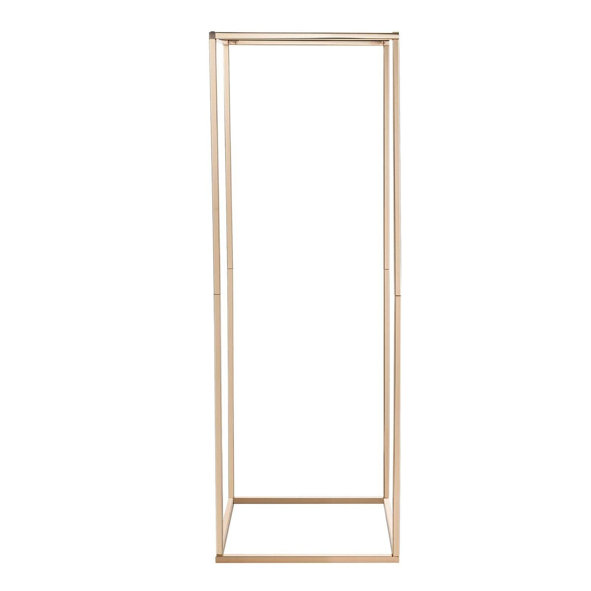 Wedding Flower Stand, 10PCS 31.5-inch Column Flower Stand, Floral Stands with Hidden Screw, Rectangular Cubic Floral Display Rack for Wedding, Party, Birthday, Home, Gold Centerpiece Stands