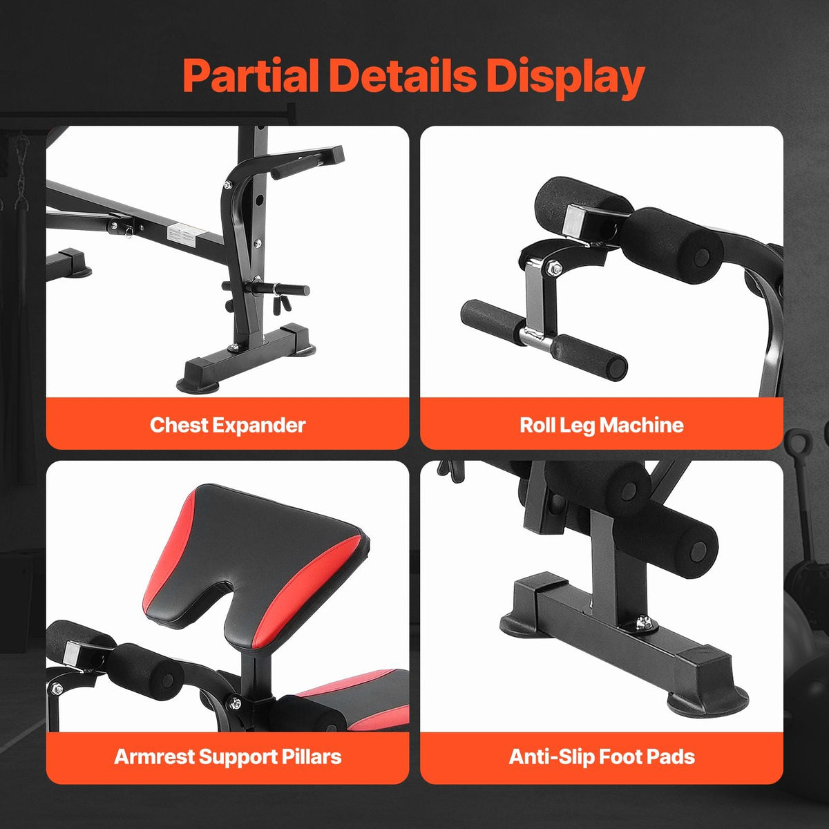 Weight Bench, Multi-Functional Adjustable Weight Bench Press for Full Body Workout, 660lbs Exercise Sit up Bench for Home Gym Strength Training, Flat Bench with Quick Folding & Fast Adjustment