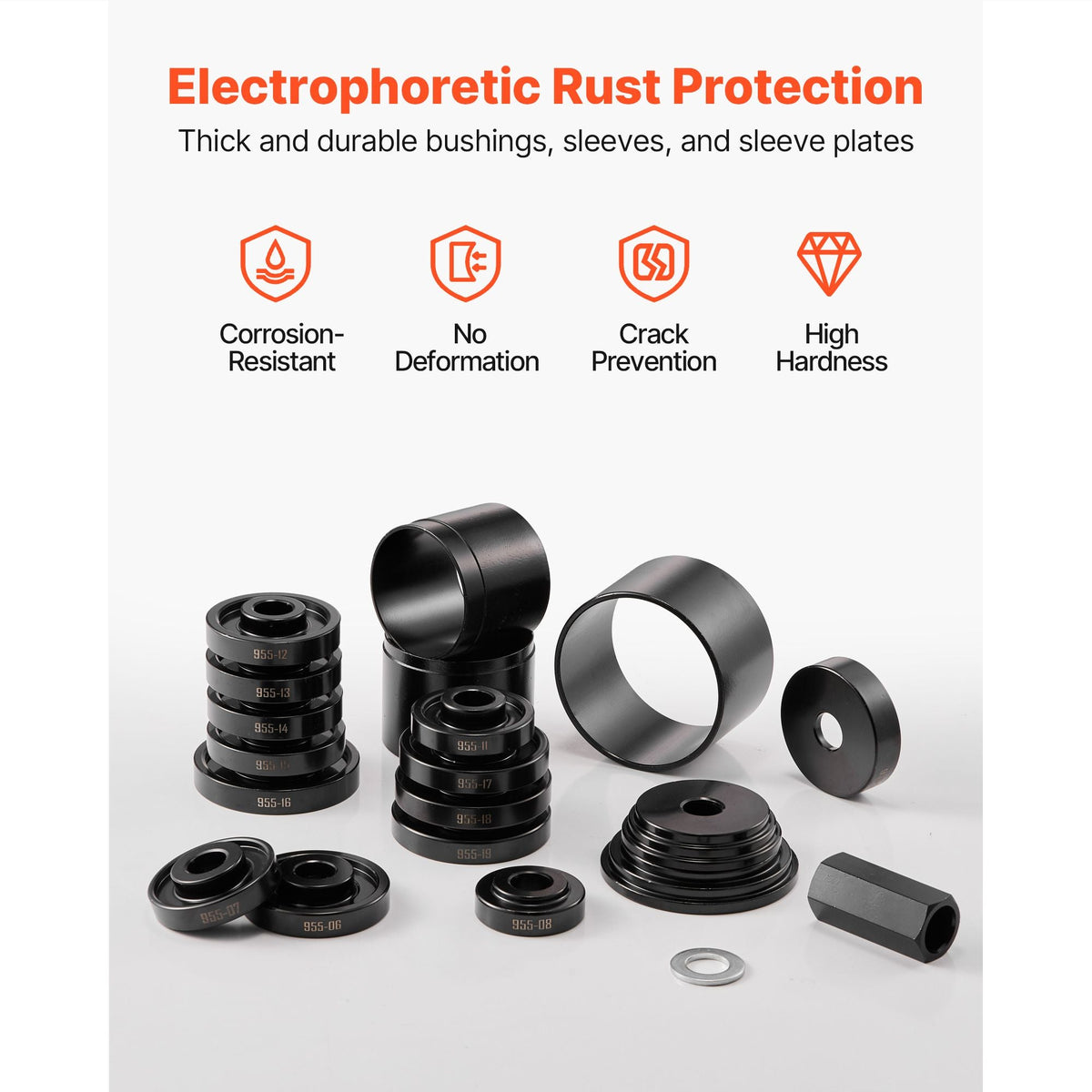 Wheel Bearing Press Kit, 23 PCS FWD Bearing Puller Tools, for Front Wheel Drive Bearing Removal and Installation, Wheel Bearing Tool with Sliding Screw, Bushings, Sleeve Plates, Storage Case