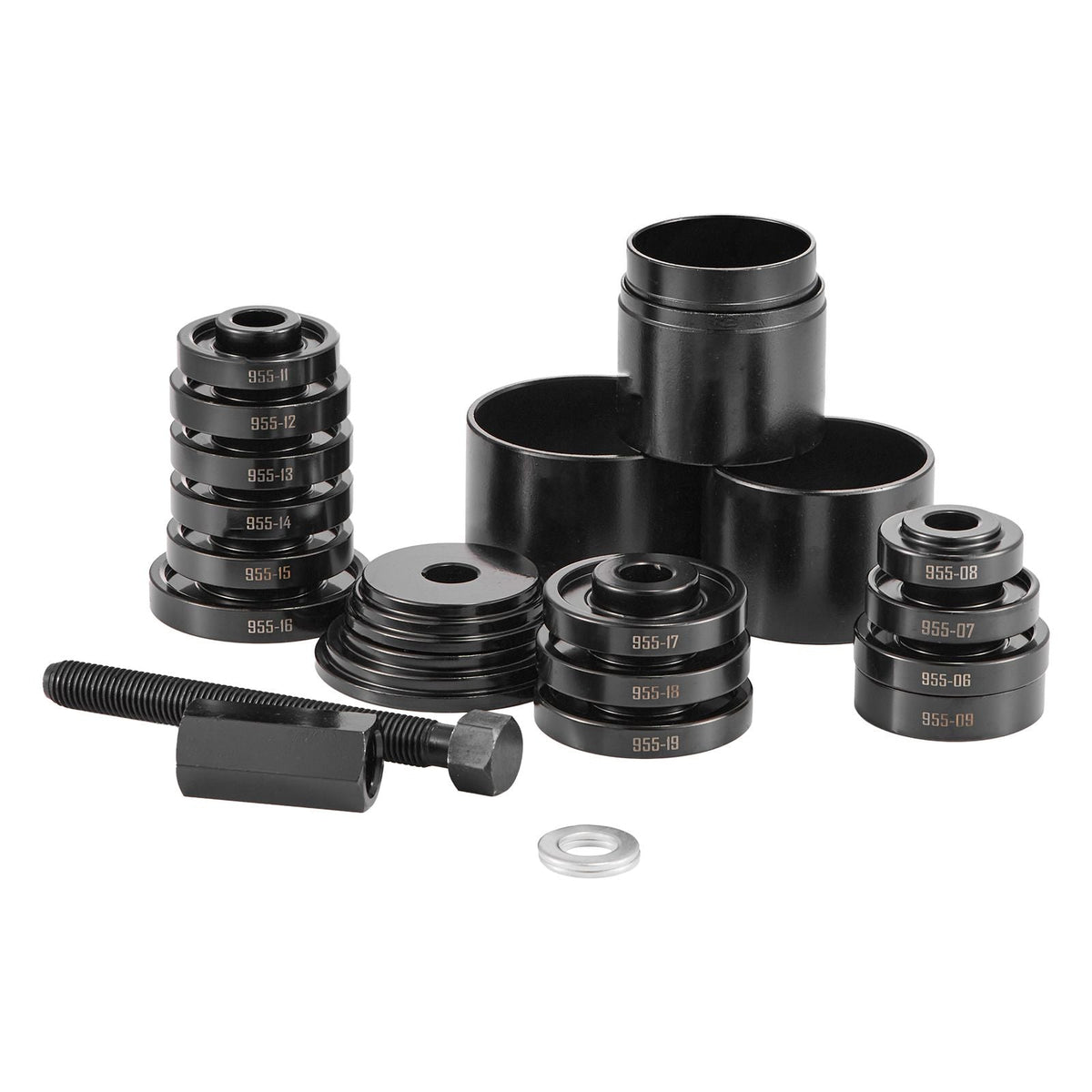 Wheel Bearing Press Kit, 23 PCS FWD Bearing Puller Tools, for Front Wheel Drive Bearing Removal and Installation, Wheel Bearing Tool with Sliding Screw, Bushings, Sleeve Plates, Storage Case