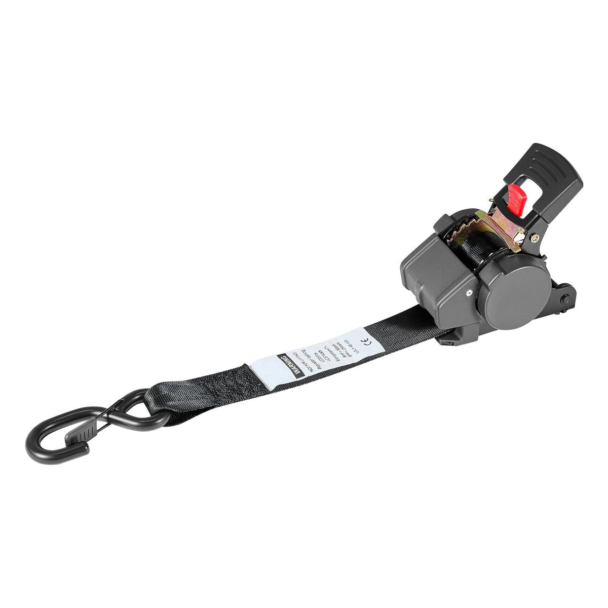 Wheel Chock Tie-Down Kit, Fixed Trailer Tie Down Strap, Car Tie Down Kit with S-Hook, Break Strength 1649 lbs & Working Load 550 lbs Motorcycle Tie-Down System for Trailers, Boats, Snowmobiles