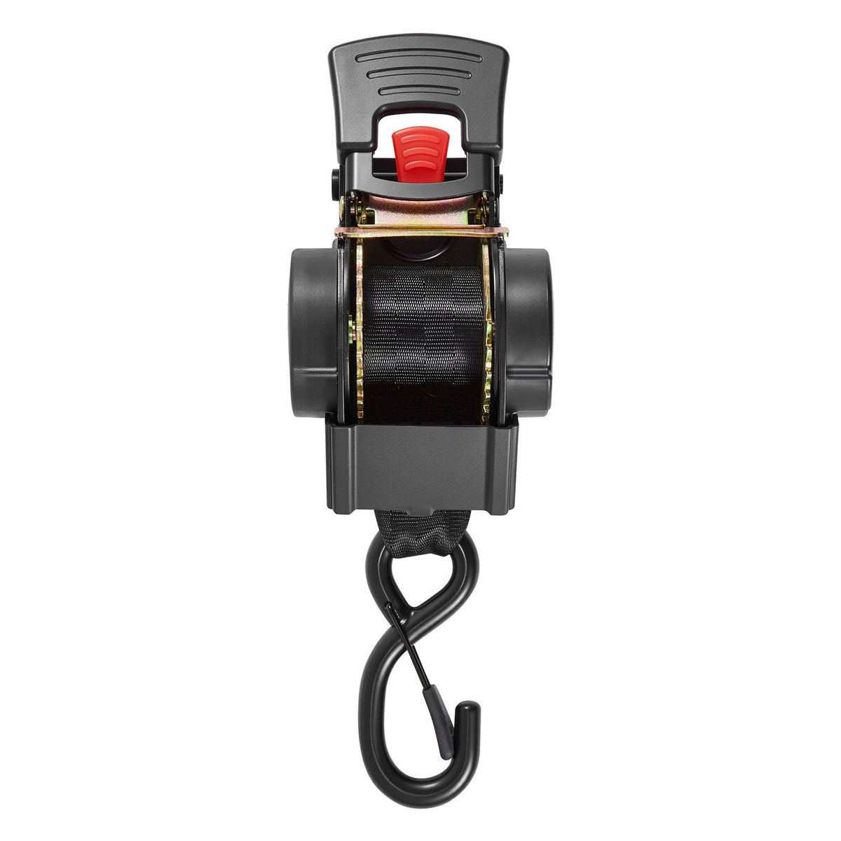 Wheel Chock Tie-Down Kit, Fixed Trailer Tie Down Strap, Car Tie Down Kit with S-Hook, Break Strength 1649 lbs & Working Load 550 lbs Motorcycle Tie-Down System for Trailers, Boats, Snowmobiles