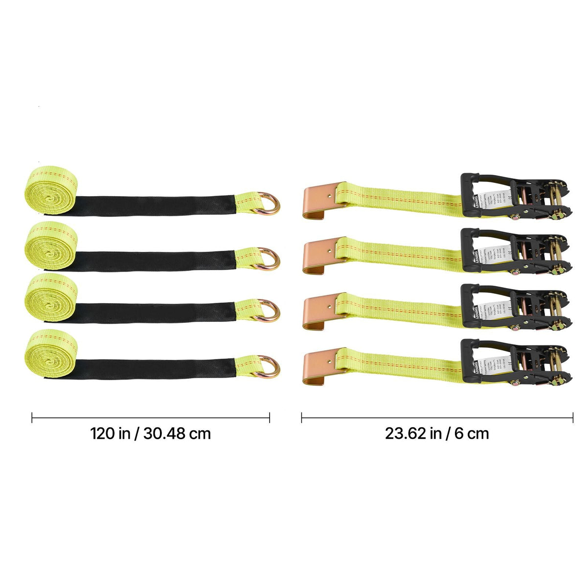 Wheel Chock Tie-Down Kit, Tire-Style Motorcycle Tie-Down System, Car Tie Down Kit with Flat Hook, Break Strength 10009 lbs & Working Load 3333 lbs Trailer Tie Down Strap for ATVs, SUVs, Trailers