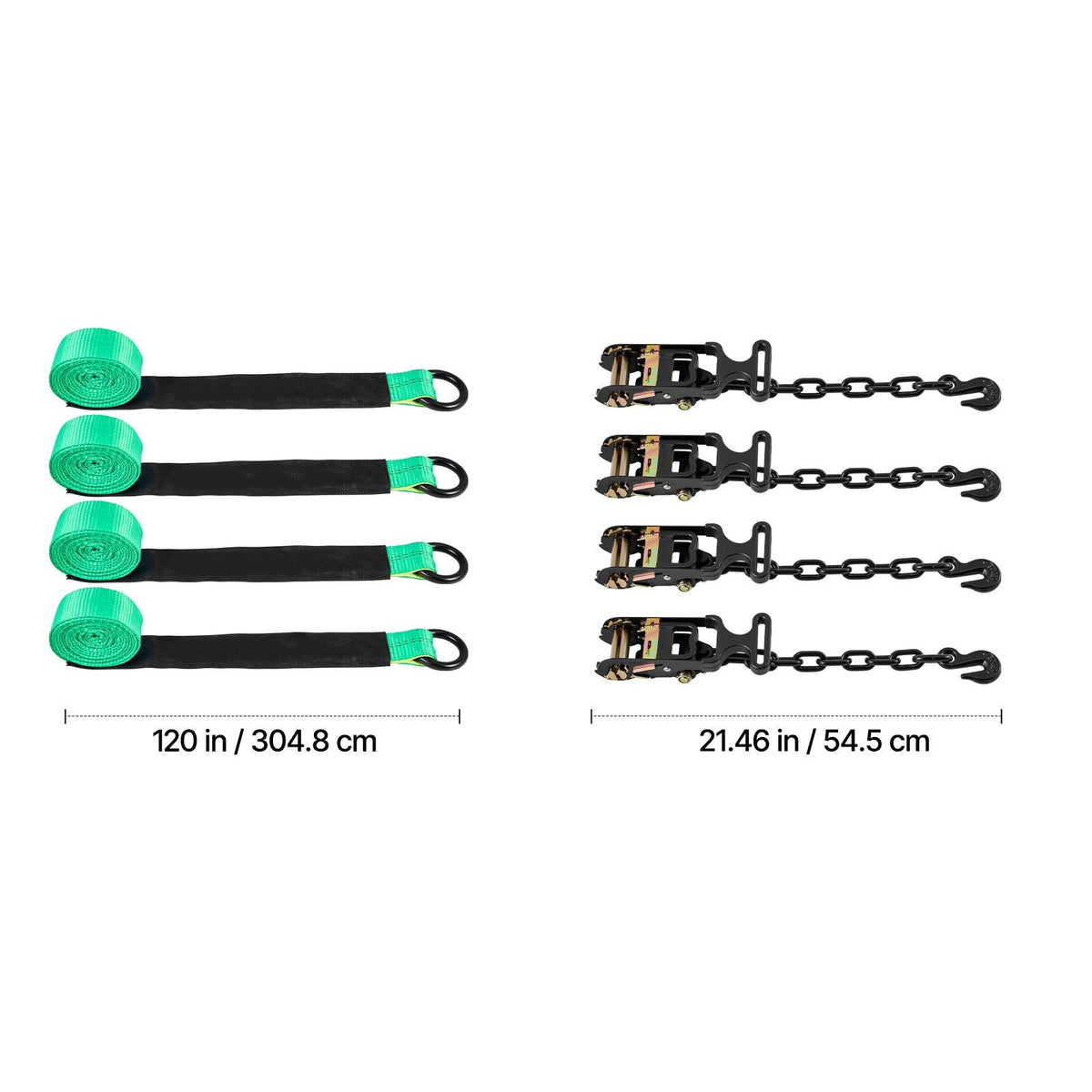 Wheel Chock Tie-Down Kit, Tire-Style Tow Dolly Strap, Car Tie Down Kit with Heavy-Duty Hook, Break Strength 10009 lbs & Working Load 3333 lbs Motorcycle Tie-Down System with O-Ring for ATV, SUV