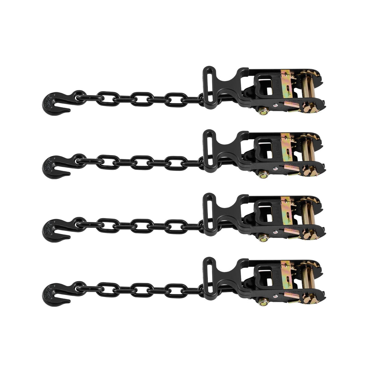 Wheel Chock Tie-Down Kit, Tire-Style Tow Dolly Strap, Car Tie Down Kit with Heavy-Duty Hook, Break Strength 10009 lbs & Working Load 3333 lbs Motorcycle Tie-Down System with O-Ring for ATV, SUV