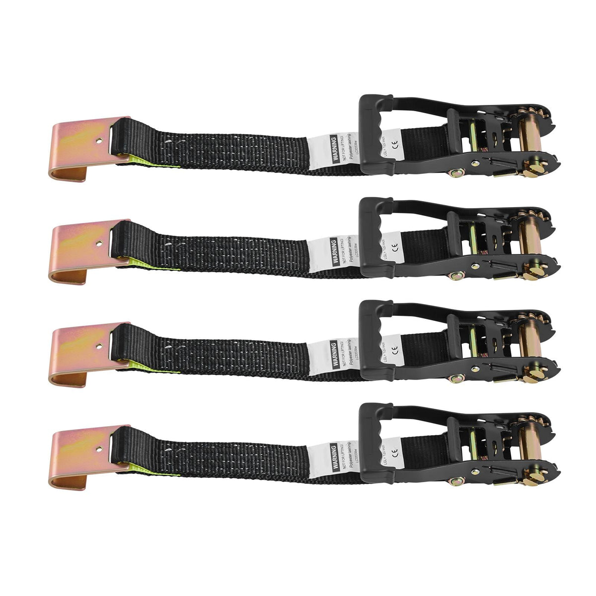 Wheel Chock Tie-Down Kit, Tire-Style Trailer Tie Down Strap, Car Tie Down Kit with Flat Hook, Break Strength 10009 lbs & Working Load 3333 lbs Motorcycle Tie-Down System for ATVs, SUVs, Trailers