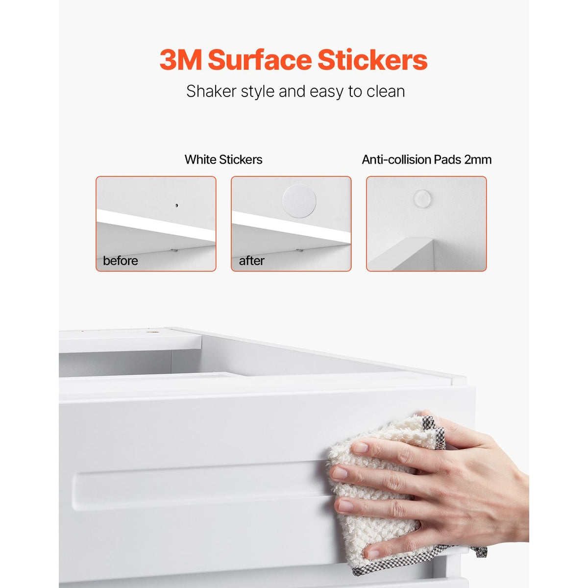 White Shaker Base Cabinet with Drawer, 18-Inch Unassembled Drawer Base Cabinet, 18" W x 24" D x 34.5" H Ready to Assemble Cabinet with Soft-Close Door and Adjustable Shelf, for Home Office
