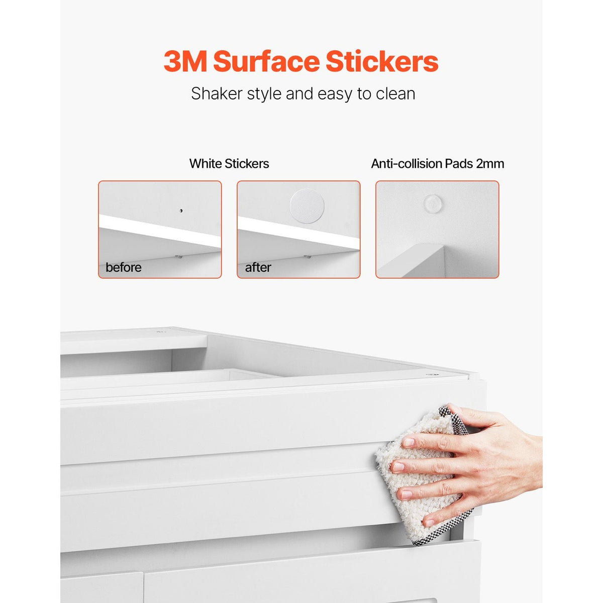 White Shaker Base Cabinet with Drawer, 30-Inch Unassembled Drawer Base Cabinet, 30" W x 24" D x 34.5" H Ready to Assemble Cabinet with Soft-Close Doors and Adjustable Shelf, for Home Office
