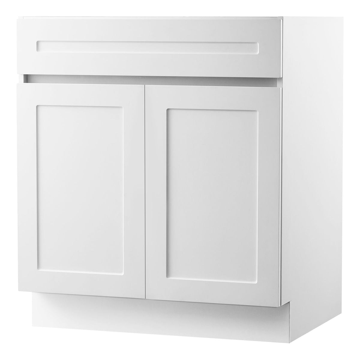 White Shaker Base Cabinet with Drawer, 36-Inch Unassembled Drawer Base Cabinet, 36" W x 24" D x 34.5" H Ready to Assemble Cabinet with Soft-Close Doors and Adjustable Shelf, for Home Office