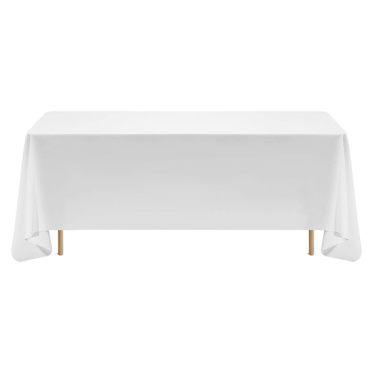 White Tablecloths for Rectangle Tables, 10 Pack, 70 x 120 Inches, Reusable and Machine Washable Table Clothes, Wrinkle-Resistant Polyester Fabric Table Covers for Wedding, Party, Banquet