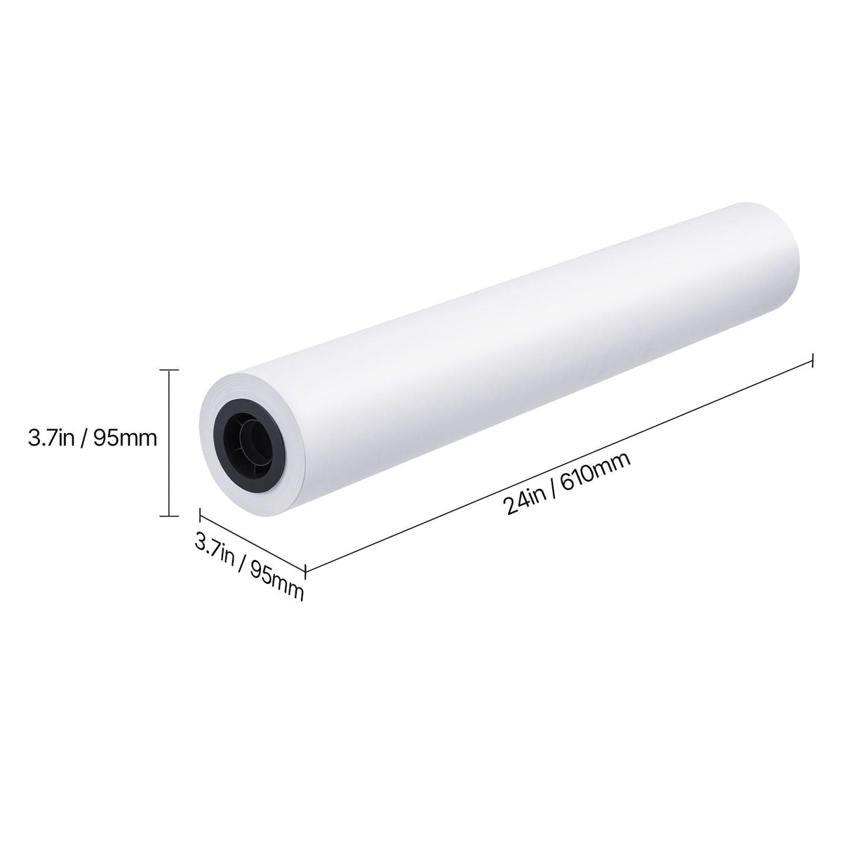 Wide Format Paper, 24 in x 150 ft Plotter Roll, 8 Rolls CAD Bond Rolls with 2 in Core, 20 LB Bond Paper Rolls, Ideal for CAD Drawings, Engineering Plans, GIS Maps, and Architectural Designs