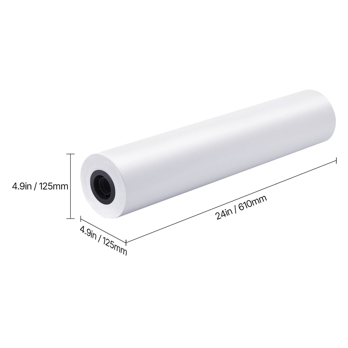 Wide Format Paper, 24 in x 300 ft Plotter Roll, 2 Rolls CAD Bond Rolls with 2 in Core, 20 LB Bond Paper Rolls, Ideal for CAD Drawings, Engineering Plans, GIS Maps, and Architectural Designs