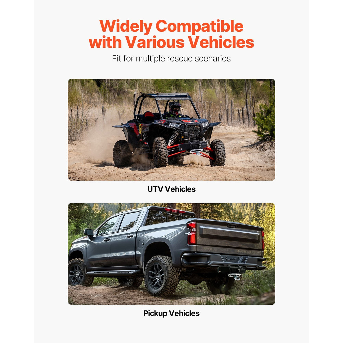 Winch Mount, 15000 lbs / 6803 kg Load Capacity, Trailer Hitch Winch Mount with 50.8 mm Receiver, 2 Mounting Hole Design, Powder Coated Steel, Suitable for ATV UTV Pickup Truck, Black