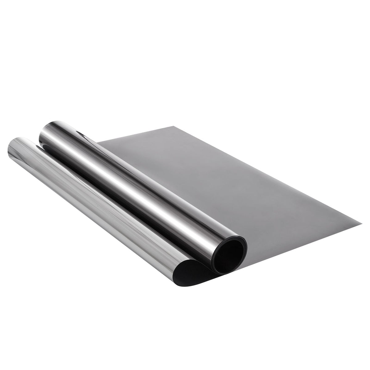 Window Privacy Film, One Way Window Tint, Daytime Mirror Reflective Heat Control Glass, Static Cling Sun Blocking See out Not in Window Film for Home and Office, Black-Silver, 35.4 in x 13.1 ft