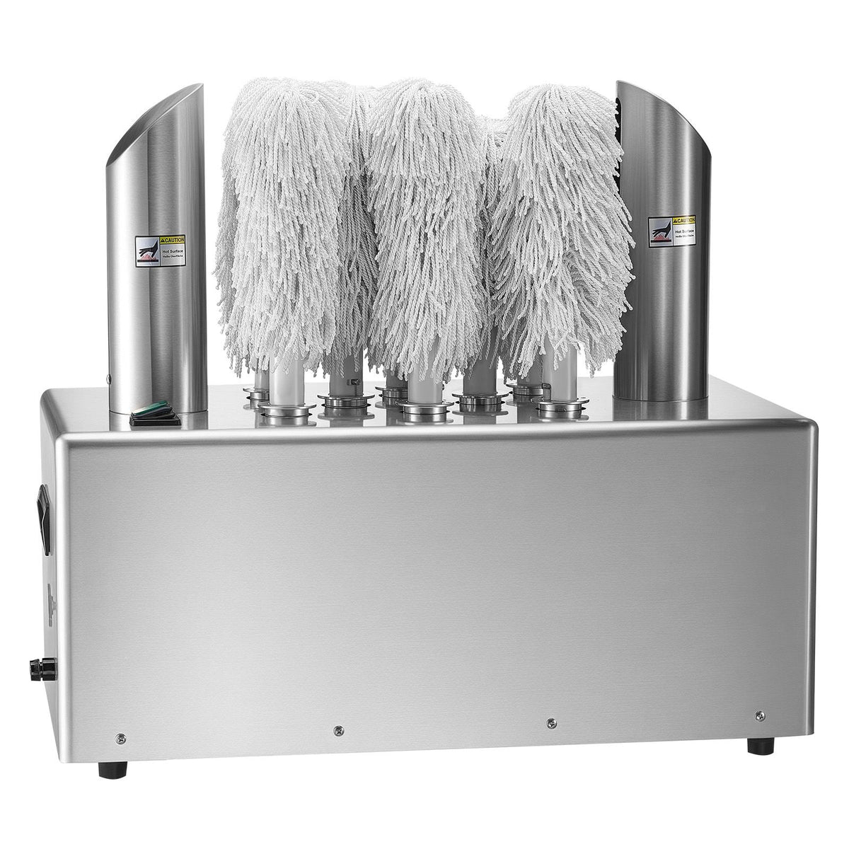 Wine Glass Polisher Machine, 8-Brush Glass Polishing Machine, 660 Cups/Hour Electric Commercial Glass Polisher for Champagne Glasses, Beer Cups, Mugs, Perfect for Bar Restaurant Kitchen