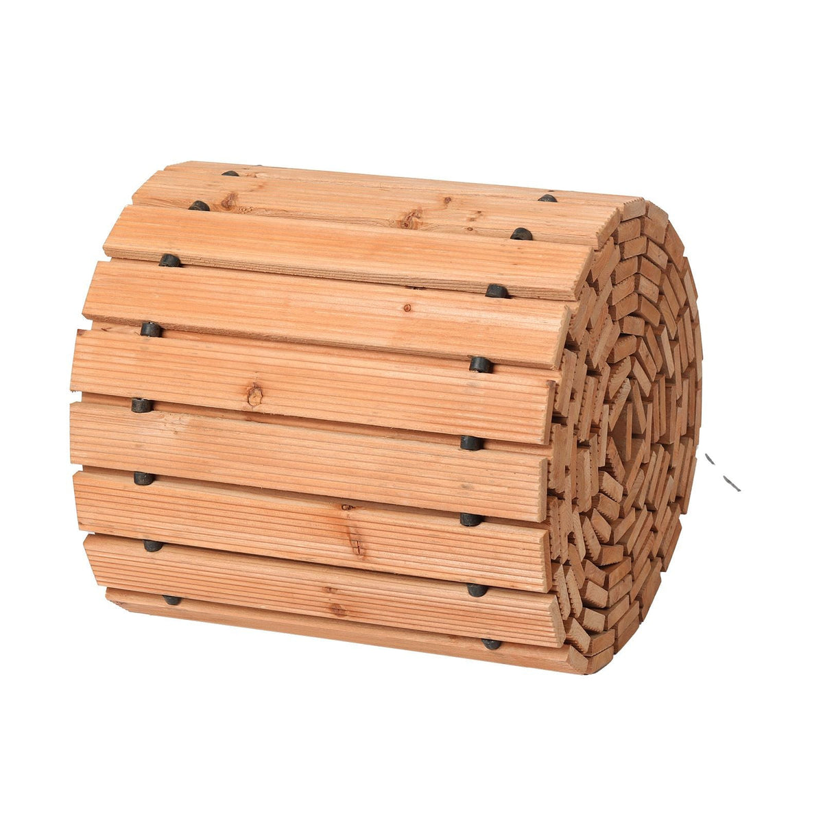 Wooden Garden Pathway, 24 ft L x 17 in W, Non-Slip Straight Garden Walkway, Roll Out Cedar Outdoor Walkway Path with Wire Rope Connection, Decorative Garden Paver for Backyard Wedding Party