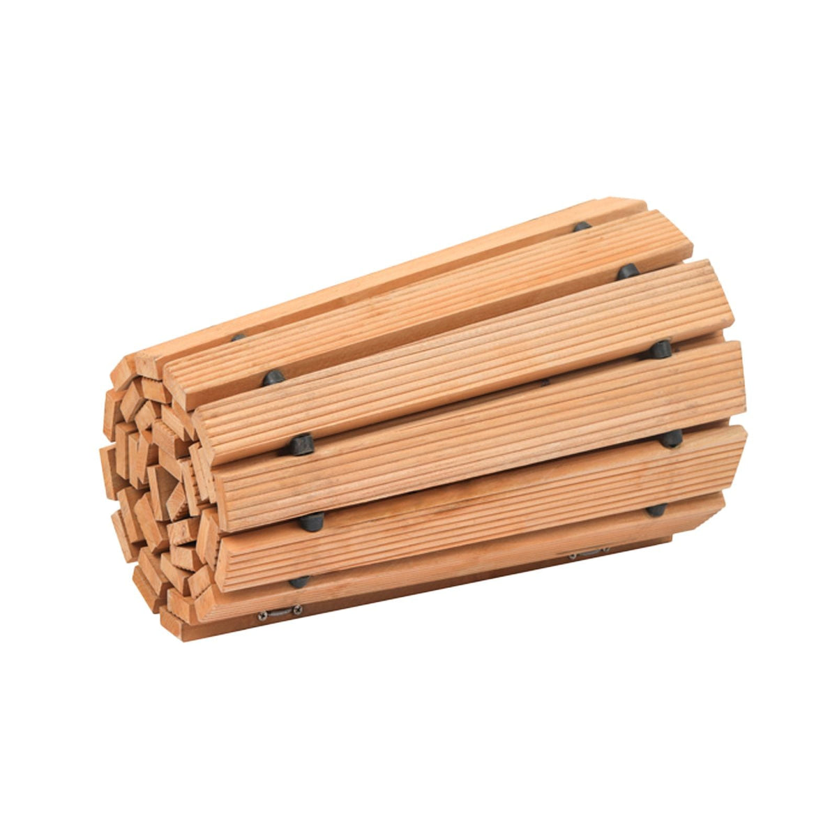 Wooden Garden Pathway, 7 ft x 17 in, Non-Slip Curved Garden Walkway, Roll Out Cedar Outdoor Walkway Path with Wire Rope Connection, Decorative Lawn Paver for Backyard Boardwalk Wedding Party