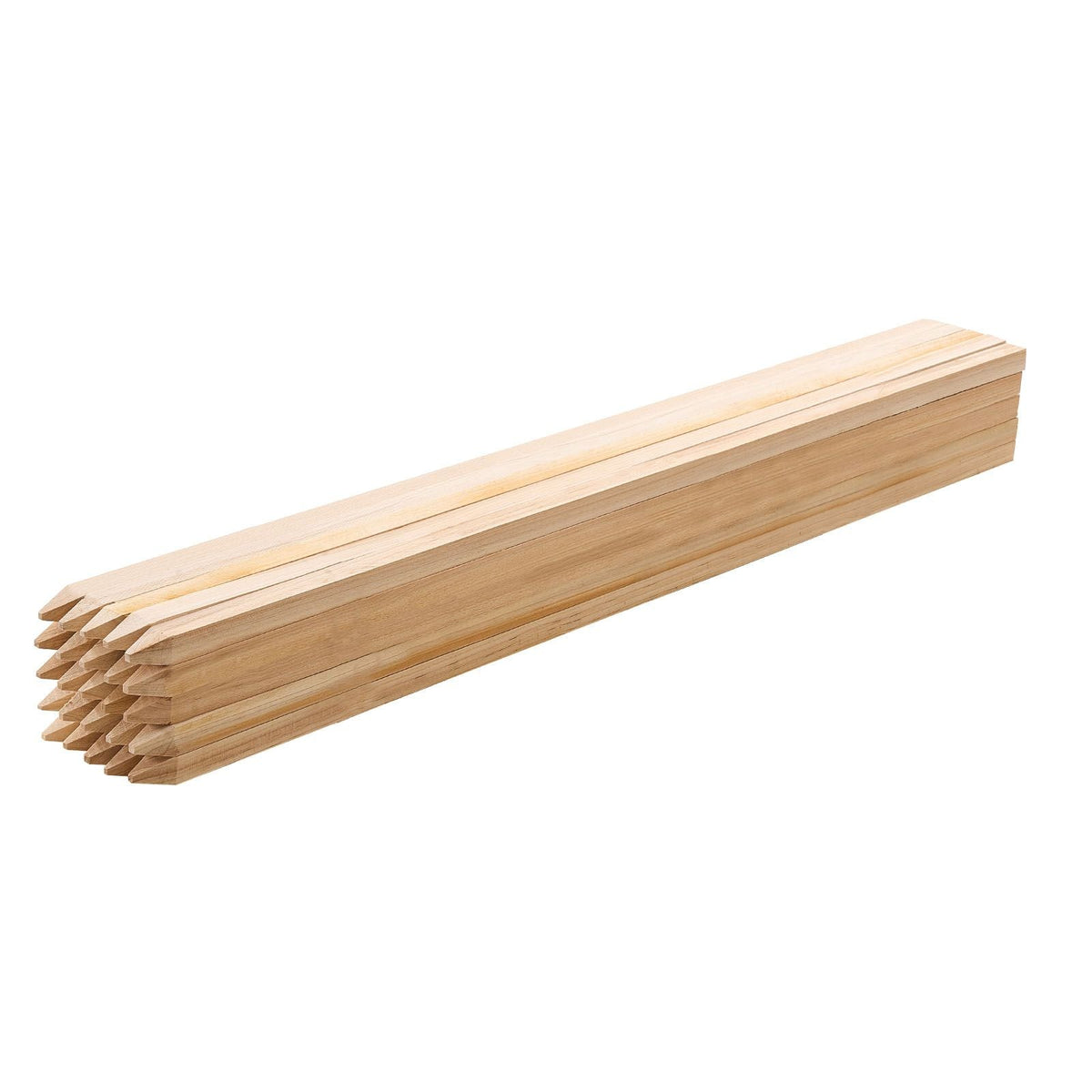 Wooden Garden Stakes, 50 Pcs 36x0.75x0.75 in Survey Grading Stakes, Garden Ground Stake with Sharp Point, Fir Wood Plant Support Stake, Sign Posts for Silt Fence Backyard Boundaries Baselines