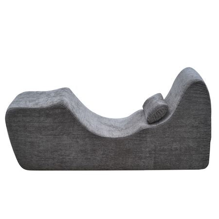 Yoga Chair Chaise, Ergonomic Chaise Lounge Chair for Yoga, Modern Boneless Curved Foam Lounge Indoor for Massage, Stretching, Relaxation, Exercise, Used in Living Room, Bedroom, Balcony, Grey